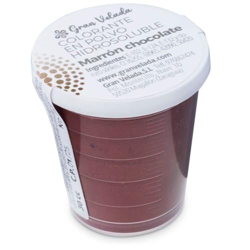 Wasserlösliche Pulverfarbe in Schokoladenbraun, für Bastelkosmetik, ideal für Seifen, Gels, Badekugeln und mehr, einfach zu verwenden, 30 ml Wasserlösliche Pulverfarbe in Schokoladenbraun, für Bastelkosmetik, ideal für Seifen, Gels, Badekugeln und mehr, einfach zu verwenden, 30 ml von GRAN VELADA
