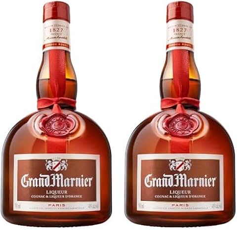 Grand Marnier Cordon Rouge - edler Blend aus Cognac und Bitterorangen-Essenz - pur als Likör oder zum Cocktail mixen - 40% vol. - 1 x 0,7 l (Packung mit 2) von GRAND MARNIER