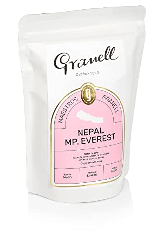 Cafés Granell - Spezialitätenkaffee | Bohnenkaffee Nepal Mont Everest Supreme Coffee - Natürliche Kaffeebohnen, Spezialitäten-Kaffee Herkunft Nepal, 250 g von GRANELL CAFES-1940