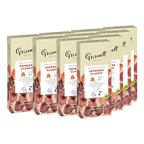 Granell Cafes-1940 Granell - Daily Blends Pack Classic Espresso | Kompatible Espressokapseln für Nespresso Maschinen - 100% Robusta - 100 Kompostierbare Kaffeekapseln - 980 g Granell Cafes-1940 Granell - Daily Blends Pack Classic Espresso | Kompatible Espressokapseln für Nespresso Maschinen - 100% Robusta - 100 Kompostierbare Kaffeekapseln - 980 g von Granell Cafes-1940