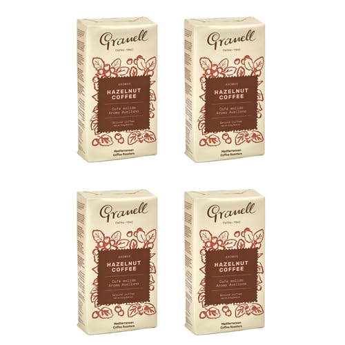 Granell Cafes-1940 Granell - Gemahlener Haselnuss Kaffee Pack| 100% Arabica Kaffee Haselnuss - 4 Packungen x 250 g von GRANELL CAFES-1940