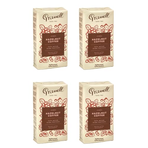 Granell Cafes-1940 Granell - Gemahlener Haselnuss Kaffee Pack| 100% Arabica Kaffee Haselnuss - 4 Packungen x 250 g von GRANELL CAFES-1940