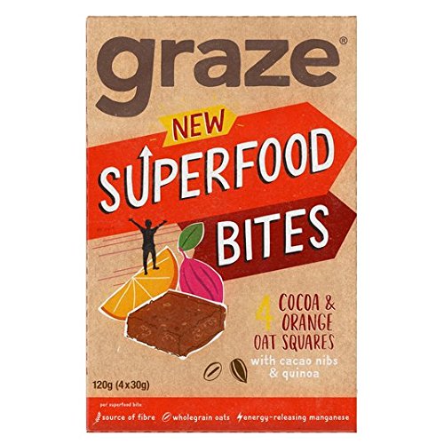 Graze Kakao & Orange Flapjack mit Quinoa & Super Cacao Nibs 4 x 30g Graze Kakao & Orange Flapjack mit Quinoa & Super Cacao Nibs 4 x 30g von Graze
