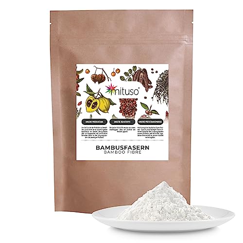 Bambusfasern 400g - Glutenfrei & Low Carb | 100% Vegan, ohne künstliche Zusätze - ideal als Bindemittel und Verdickungsmittel für Backen, Kochen, Smoothies & Saucen - mituso Bambusfasern 400g - Glutenfrei & Low Carb | 100% Vegan, ohne künstliche Zusätze - ideal als Bindemittel und Verdickungsmittel für Backen, Kochen, Smoothies & Saucen - mituso von mituso