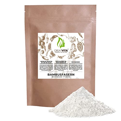 GreatVita Bambusfasern 400g - Low Carb & Glutenfrei | 100% Vegan, ohne Zusätze | Perfekt als Bindemittel & Verdickungsmittel für Backen, Kochen, Shakes & Suppen GreatVita Bambusfasern 400g - Low Carb & Glutenfrei | 100% Vegan, ohne Zusätze | Perfekt als Bindemittel & Verdickungsmittel für Backen, Kochen, Shakes & Suppen von GREAT VITA