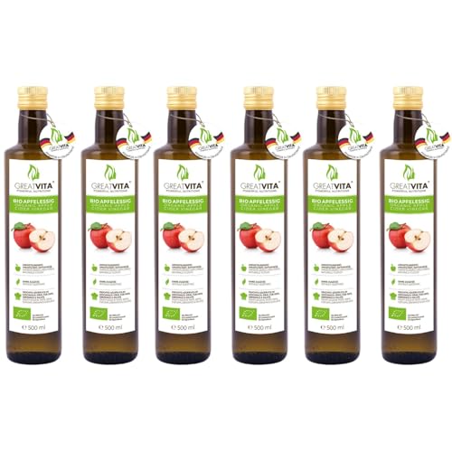 GreatVita Bio Apfelessig 3 Liter | Naturtrüb & ungefiltert mit Essigmutter - 100% Bio Qualität aus kontrolliert biologischem Anbau | Frei von künstlichen Zusatzstoffen, Rohkostqualität GreatVita Bio Apfelessig 3 Liter | Naturtrüb & ungefiltert mit Essigmutter - 100% Bio Qualität aus kontrolliert biologischem Anbau | Frei von künstlichen Zusatzstoffen, Rohkostqualität von GREAT VITA