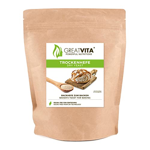 GreatVita Trockenhefe Backhefe, Brothefe, 500g im Beutel GreatVita Trockenhefe Backhefe, Brothefe, 500g im Beutel von GREAT VITA