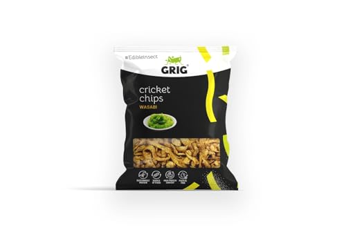 GRIG Grillen-Chips, essbarer Insektensnack, 70g (Wasabi) von GRIG