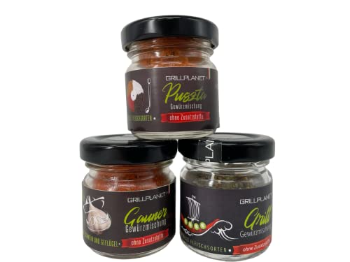 BBQ Grill Gewürze Geschenkset 3er Set für Männer und Frauen ungarische Gewürze zum Grillen und Braten ohne Zusatzstoffe BBQ Grill Gewürze Geschenkset 3er Set für Männer und Frauen ungarische Gewürze zum Grillen und Braten ohne Zusatzstoffe von GRILLPLANET