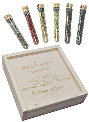 Gin Botanicals Set Gin-Tonic Gewürze in Holzkiste Geschenk Geschenkset Gin Botanicals Set Gin-Tonic Gewürze in Holzkiste Geschenk Geschenkset von GRILLPLANET