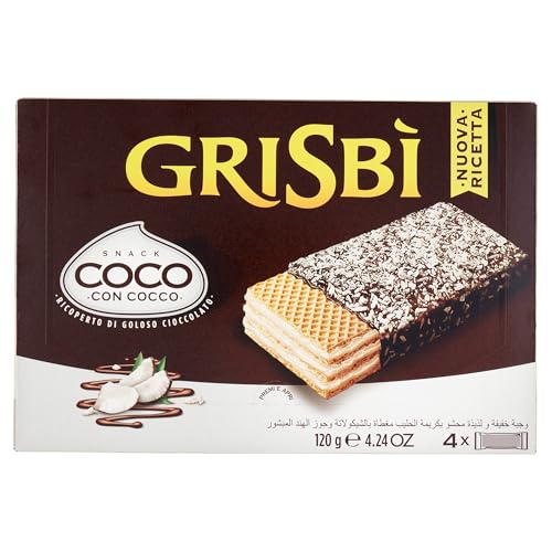 Vicenzi Grisbi Waffeln mit Kokos schokolade 120g Kekse Waffel snack Schokoriegel Vicenzi Grisbi Waffeln mit Kokos schokolade 120g Kekse Waffel snack Schokoriegel von GRISBÌ