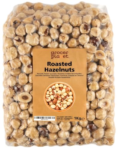 Grocer Planet Italienische natürliche geröstete Haselnüsse (1 kg) – geschält | ungesalzen | gentechnikfrei von GROCER PLANET