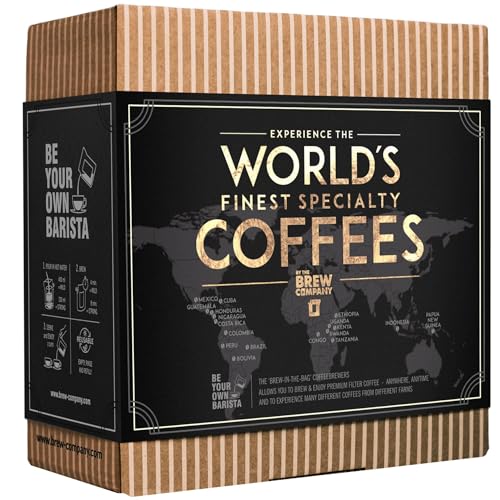 Innovatives Kaffee Geschenk Set für Männer & Frauen - 7 Beste Single Estate Spezialitäten & Bio Kaffees Aus Aller Welt | Brauen & Genießen Sie Jederzeit & Überall | Probierset für Kaffeeliebhaber von GROWER'S CUP