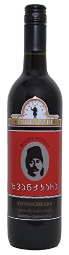 Georgischer Wein KHVANCHKARA(Flasche mit Drehverschluss), rot halbsüß, aus autochthone Rebsorten Alexandrouli und Mujuretuli, Appellation Khvanchkara, 0,75Liter, Georgien von Jlwiy