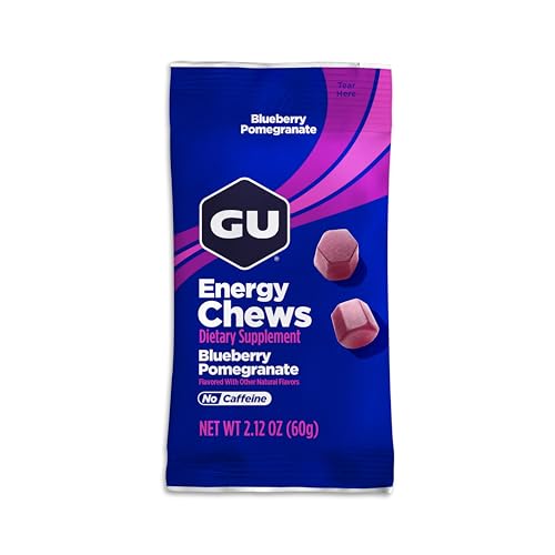 GU Energy Chews Fruchtgummis Blueberry Pomegranate Heidelbeere Granatapfel 12 x 60 Gramm von GU