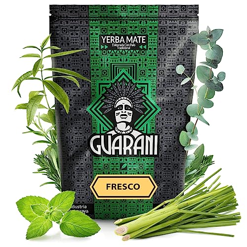 Guarani Fresco 0,5kg | Frischer und erfrischender Kräuter-Mate-Tee 500g | Salbei, Rosmarin, Eukalyptus | Kraft des natürlichen Koffeins | Tee Mate Tee aus Paraguay von Guarani