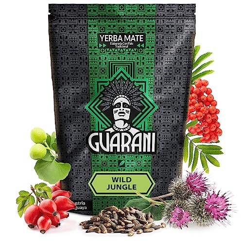 Guarani Wild Jungle 0,5kg | Reichhaltige Komposition aus Mate Tee, Kräutern und Früchten 500g | Mate Tee mit Zusatz von Ginkgo | Kraft des natürlichen Koffeins | Tee Mate Tee aus Paraguay von Guarani