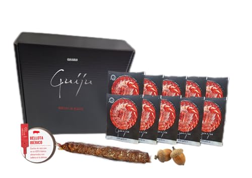 Iberischer Eichelschinken – 10 Teller à 100 g auf Messer, 50 % IBerische Rasse, Marke Guiju. Iberischer Eichelschinken – 10 Teller à 100 g auf Messer, 50 % IBerische Rasse, Marke Guiju. von GUIJU