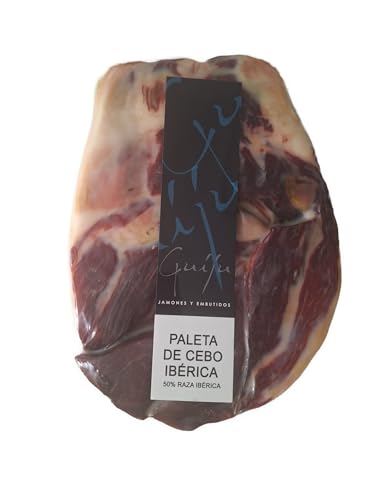 Iberischer Schinken (Karpfen), 50 % IBERISCHER RASSE, ohne Knochen, 2 – 2,5 kg, Marke Guiju. von GUIJU