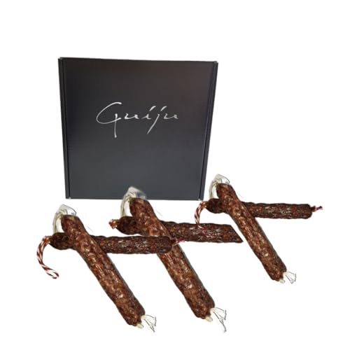 Set mit 6 Kerzen aus Chorizo und iberischer Wurst (ca. 350 g) Marke Guiju. Hergestellt aus Schinken. von GUIJU
