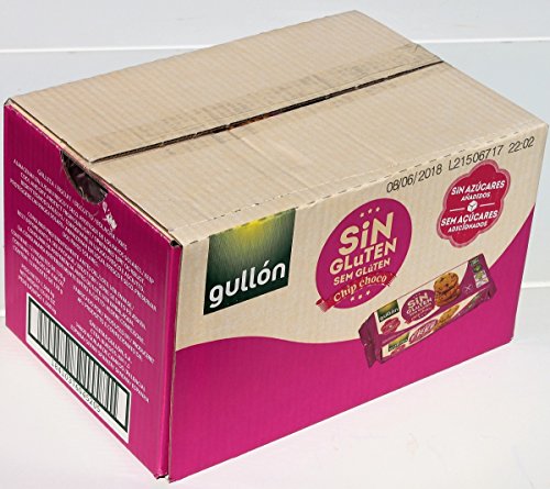 Gullón Choc Chip Kekse Ohne Zuckerzusatz und Glutenfrei 125 gr. (Packung mit 12) von Gullon