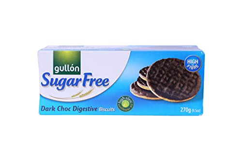 Gullón Digestive zuckerfreie Kekse mit dunkler Schokolade 270g von Gullon