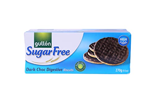 Gullón Digestive zuckerfreie Kekse mit dunkler Schokolade 270g von Gullón