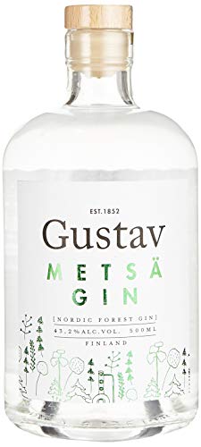 Gustav I Metsä Gin I 500 ml I 43,20% Volumen I Authentisch Nordischer Geschmack aus Finnland von GUSTAV