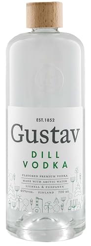 GUSTAV DILL VODKA 40% (1 x 0,7 L) Artisan Premium Dill Vodka aus Finnland, mild und harmonisch weich, handgefertigt im Norden Finnlands von Gustav