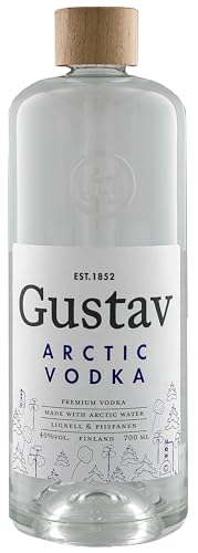 Gustav Arctic Vodka 40% - Premium Wodka - Weich und Trocken Finnischer Vodka - Handgefertigt aus Finnischem Weizen im Norden Finnlands - Alkohol Vodka 700ml von L&P gustav