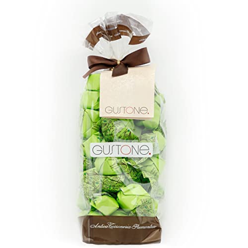 GUSTONE. Antica Torroneria Schokoladentrüffel 300g Geschenktüte | Tartufo dolce al pistacchio (weiß Pistazie) edle Trüffel-Pralinen aus Italien von GUSTONE.