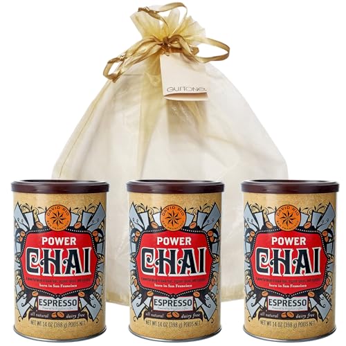 GUSTONE. David Rio Geschenkset Power Chai Espresso 3 x 398g Dosen Chai Latte von GUSTONE.