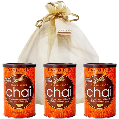 GUSTONE. David Rio Geschenkset Tiger Spice 398g Dosen Chai Latte (3) von GUSTONE.