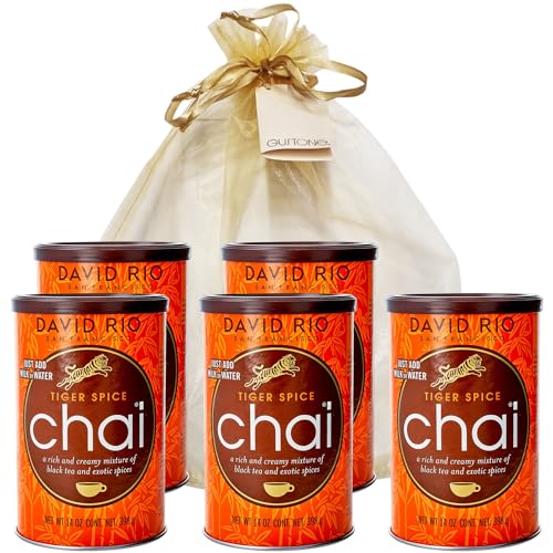 GUSTONE. David Rio Geschenkset Tiger Spice 398g Dosen Chai Latte (5) von GUSTONE.