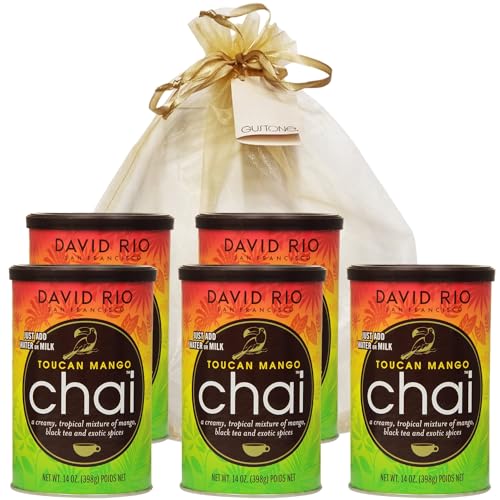 GUSTONE. David Rio Geschenkset Toucan Mango 5 x 398g Dosen Chai Latte von GUSTONE.