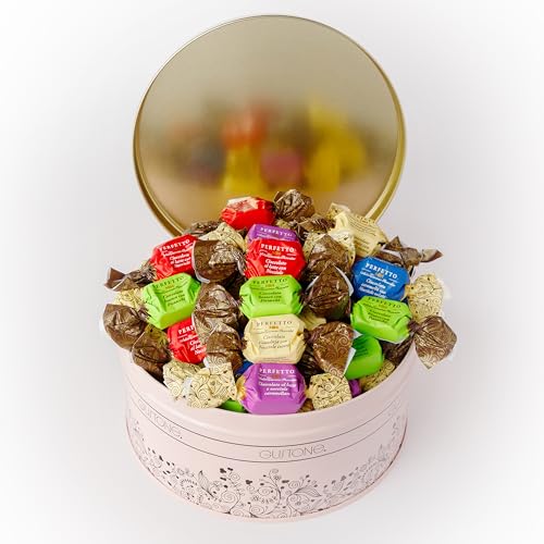 GUSTONE. Geschenk-Set Trüffelpralinen Antica Torroneria Piemontese Perfetto in edler Geschenkdose 42 Stück von GUSTONE.