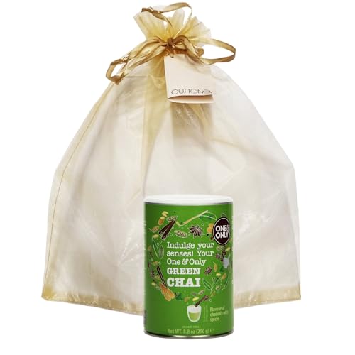 GUSTONE. One&Only Green Chai Powder mit Matcha 250g Dose Geschenkset von GUSTONE.