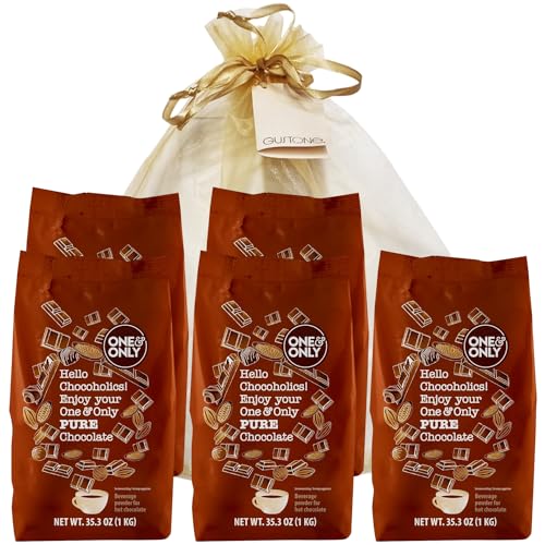 GUSTONE. One&Only Pure Chocolate Powder 5 x 1000g Beutel Geschenkset von GUSTONE.