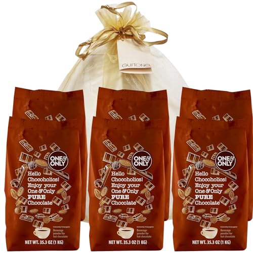 GUSTONE. One&Only Pure Chocolate Powder 6 x 1000g Beutel Geschenkset von GUSTONE.