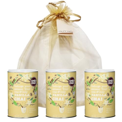 GUSTONE. One&Only Vanilla Chai Powder 3 x 250g Dose Geschenkset von GUSTONE.