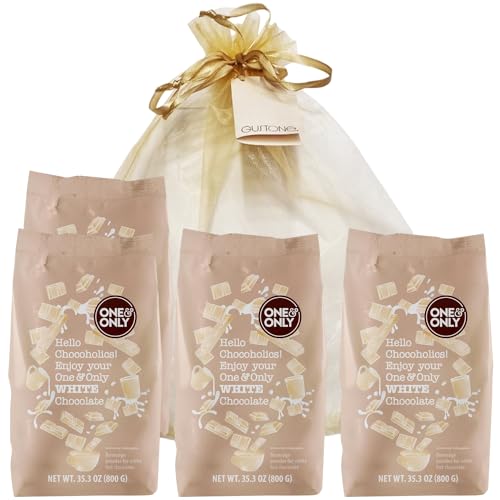 GUSTONE. One&Only White Chocolate Powder 4 x 800g Beutel Geschenkset von GUSTONE.