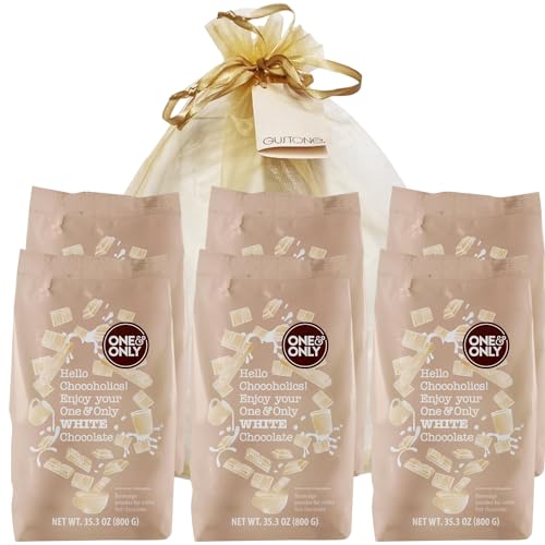 GUSTONE. One&Only White Chocolate Powder 6 x 800g Beutel Geschenkset von GUSTONE.