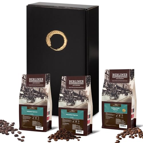 GUSTONE. Premium Espresso Geschenkset | 3 hochwertige Espressi der "Berliner Kaffeerösterei" | Berliner Perle, Florentiner, Mailänder Espresso von GUSTONE.