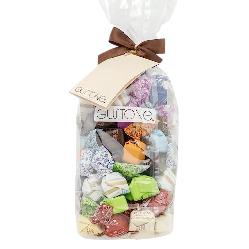 GUSTONE. Schokoladentrüffel XL Collection | Pralinen-Geschenk-Tüte mit 60 Stück | Tartufini Dolci Antica Torroneria Piemontese 420g von GUSTONE.