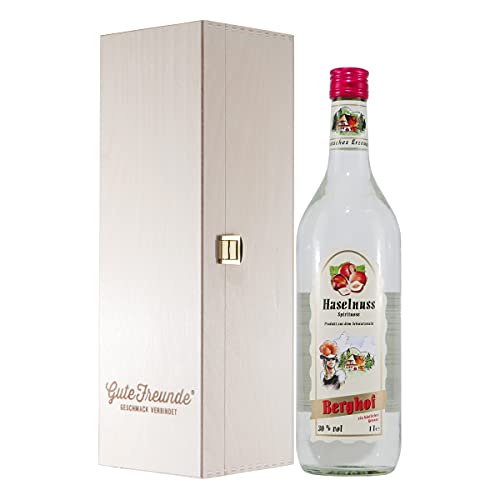 Berghof Haselnuss Spirituose mit Geschenk-Holzkiste Berghof Haselnuss Spirituose mit Geschenk-Holzkiste von GUTE FREUNDE Geschmack verbindet
