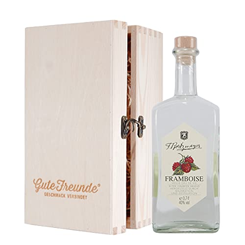 Bortzmeyer Alter Himbeer Brand mit Geschenk-Holzkiste Bortzmeyer Alter Himbeer Brand mit Geschenk-Holzkiste von GUTE FREUNDE Geschmack verbindet
