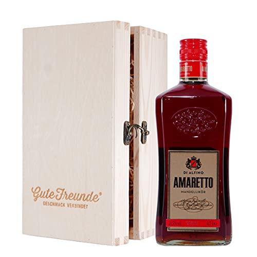 Di Alfino Amaretto - Mandellikör mit Geschenk-Holzkiste Di Alfino Amaretto - Mandellikör mit Geschenk-Holzkiste von GUTE FREUNDE Geschmack verbindet