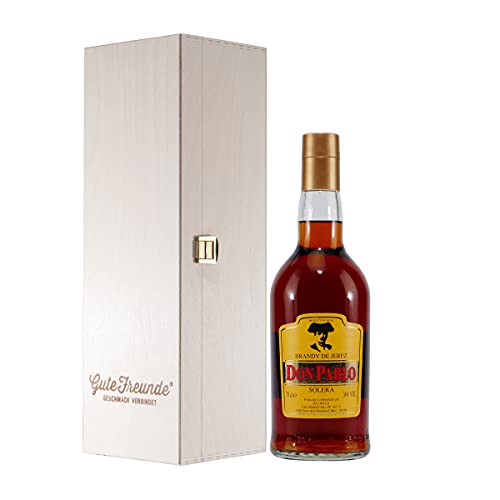 Don Pablo Brandy Solero mit Geschenk-Holzkiste Don Pablo Brandy Solero mit Geschenk-Holzkiste von GUTE FREUNDE Geschmack verbindet