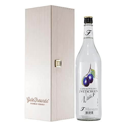 Fies Schwarzwälder Zwetschgen Wasser mit Geschenk-Holzkiste Fies Schwarzwälder Zwetschgen Wasser mit Geschenk-Holzkiste von GUTE FREUNDE Geschmack verbindet