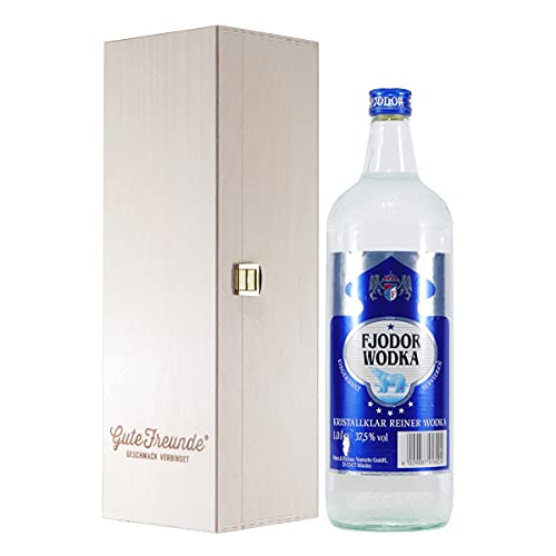 Fjodor Wodka mit Geschenk-Holzkiste von GUTE FREUNDE Geschmack verbindet
